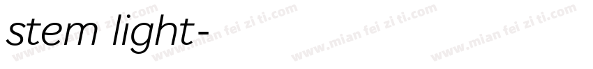 stem light字体转换